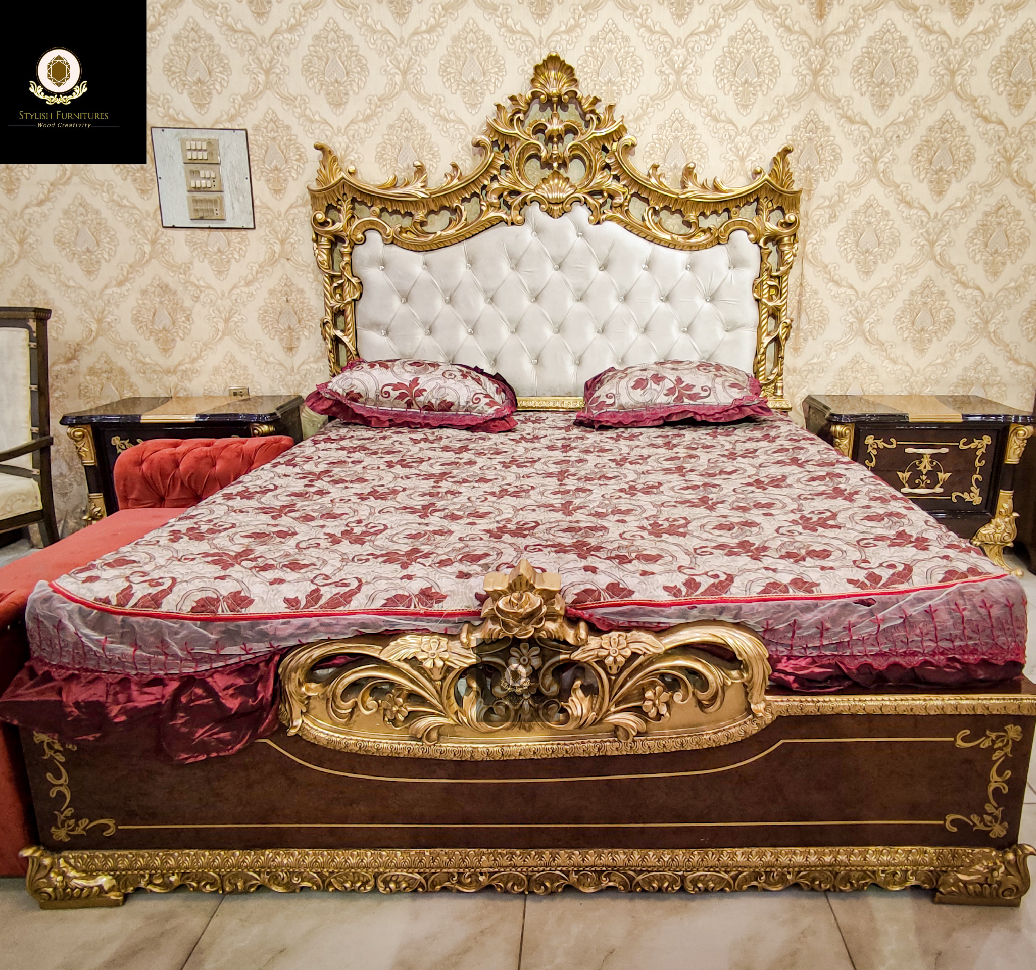 Classical Carving Bed set