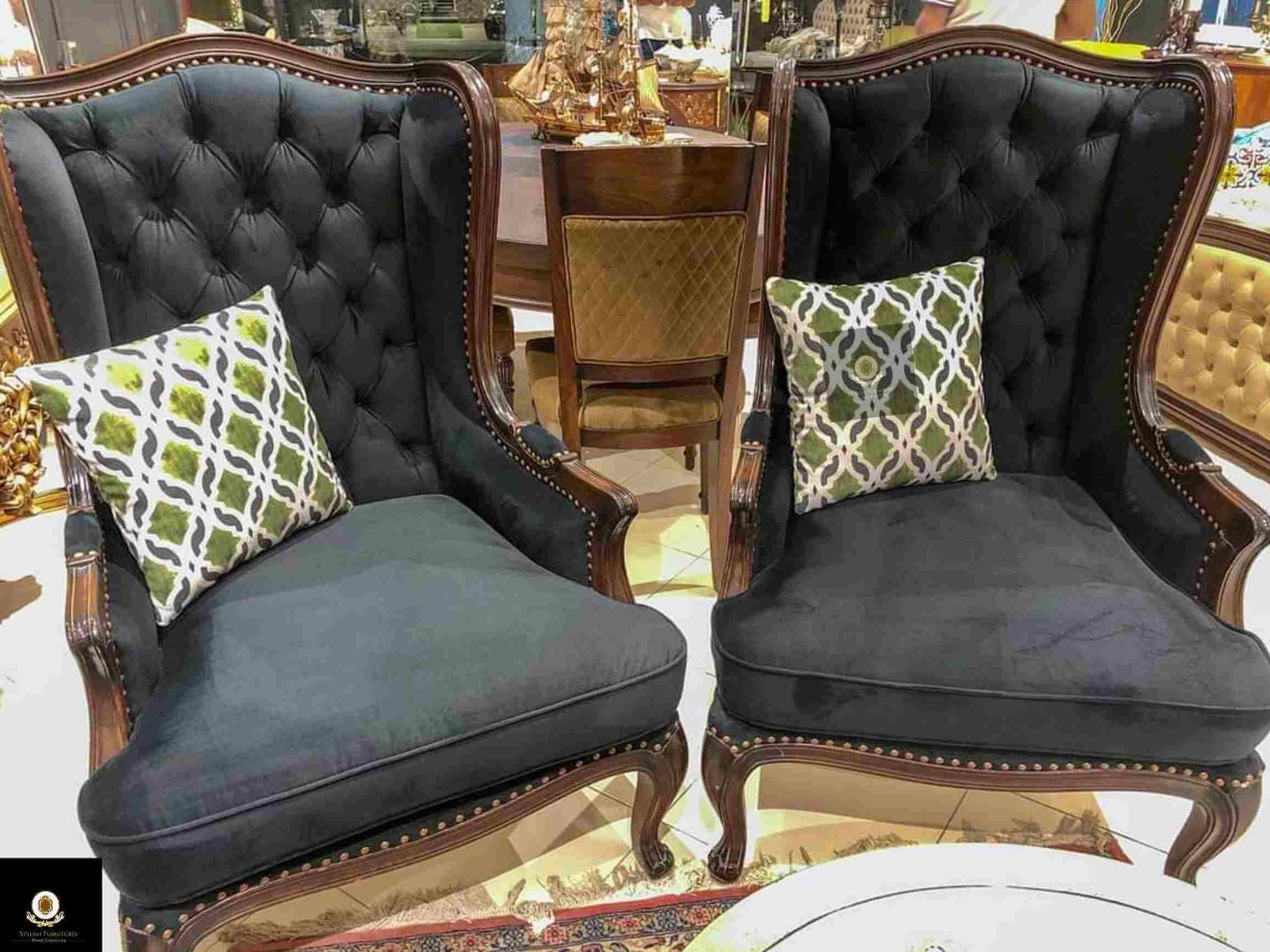 Wing chairs in Black