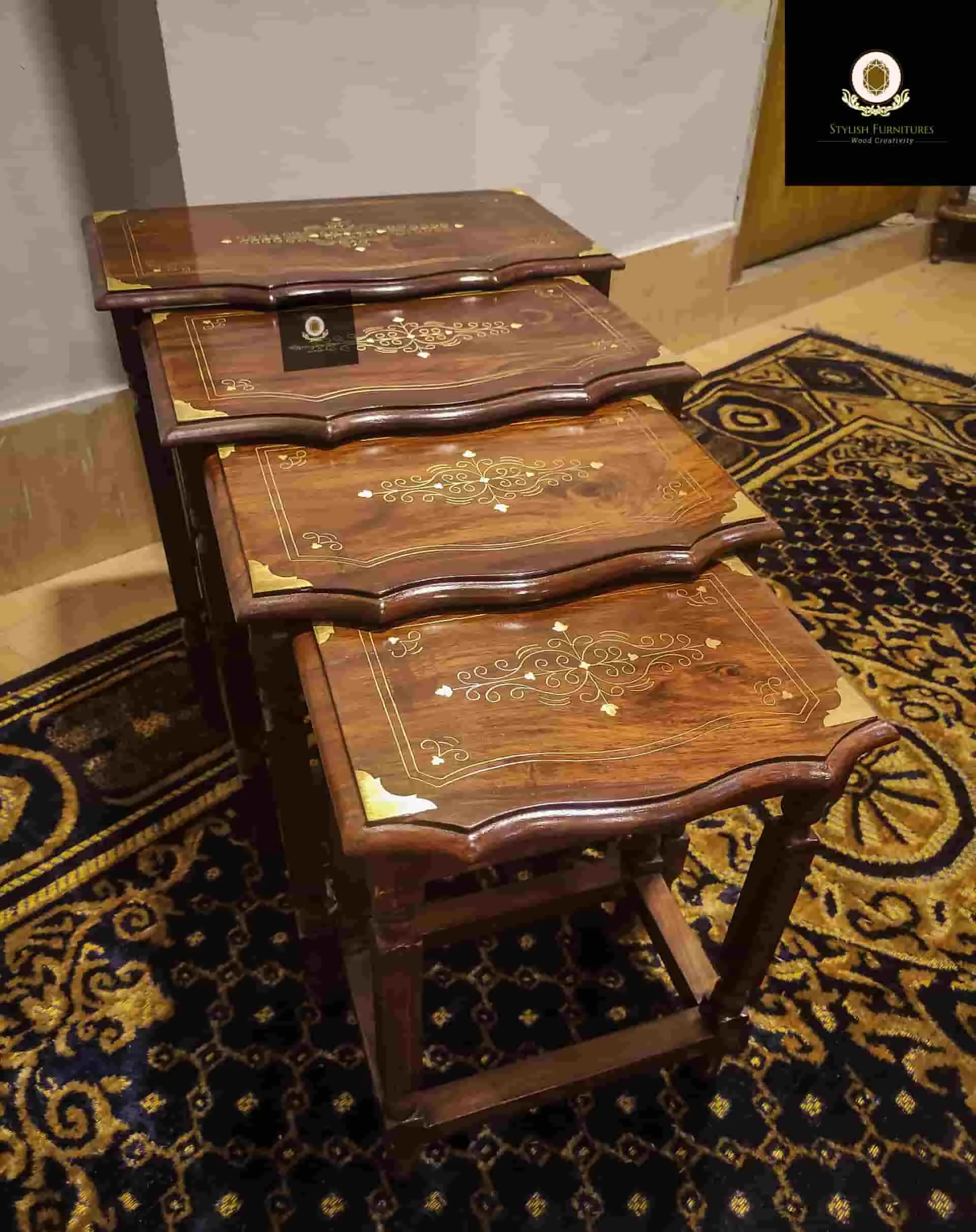 Brass work nesting tables