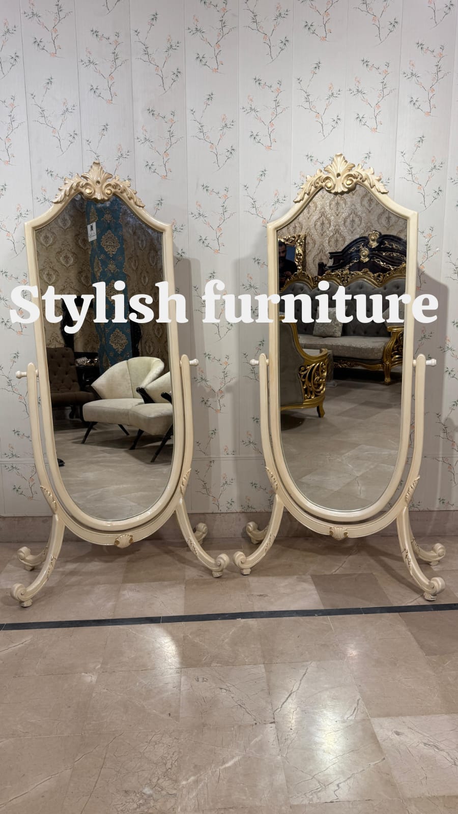 Classic Wooden Stand Mirror
