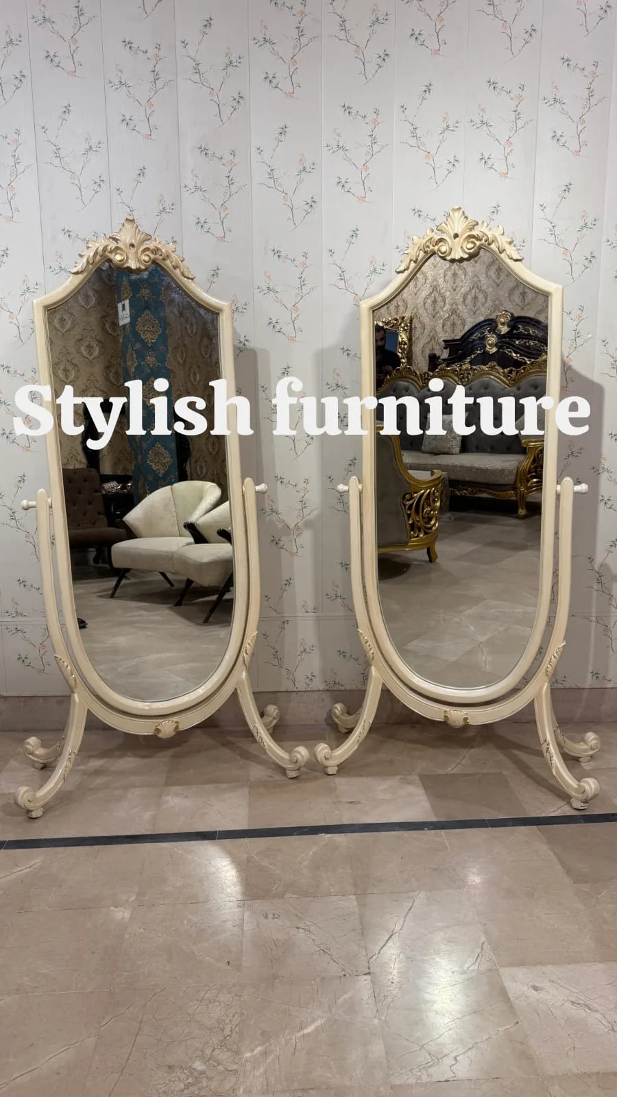 Classic Wooden Stand Mirror