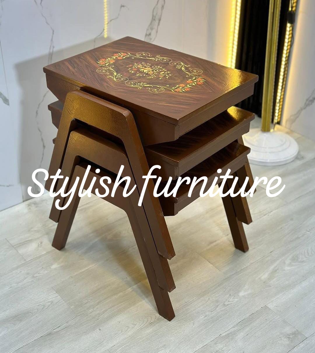 Square Wooden Nesting Tables