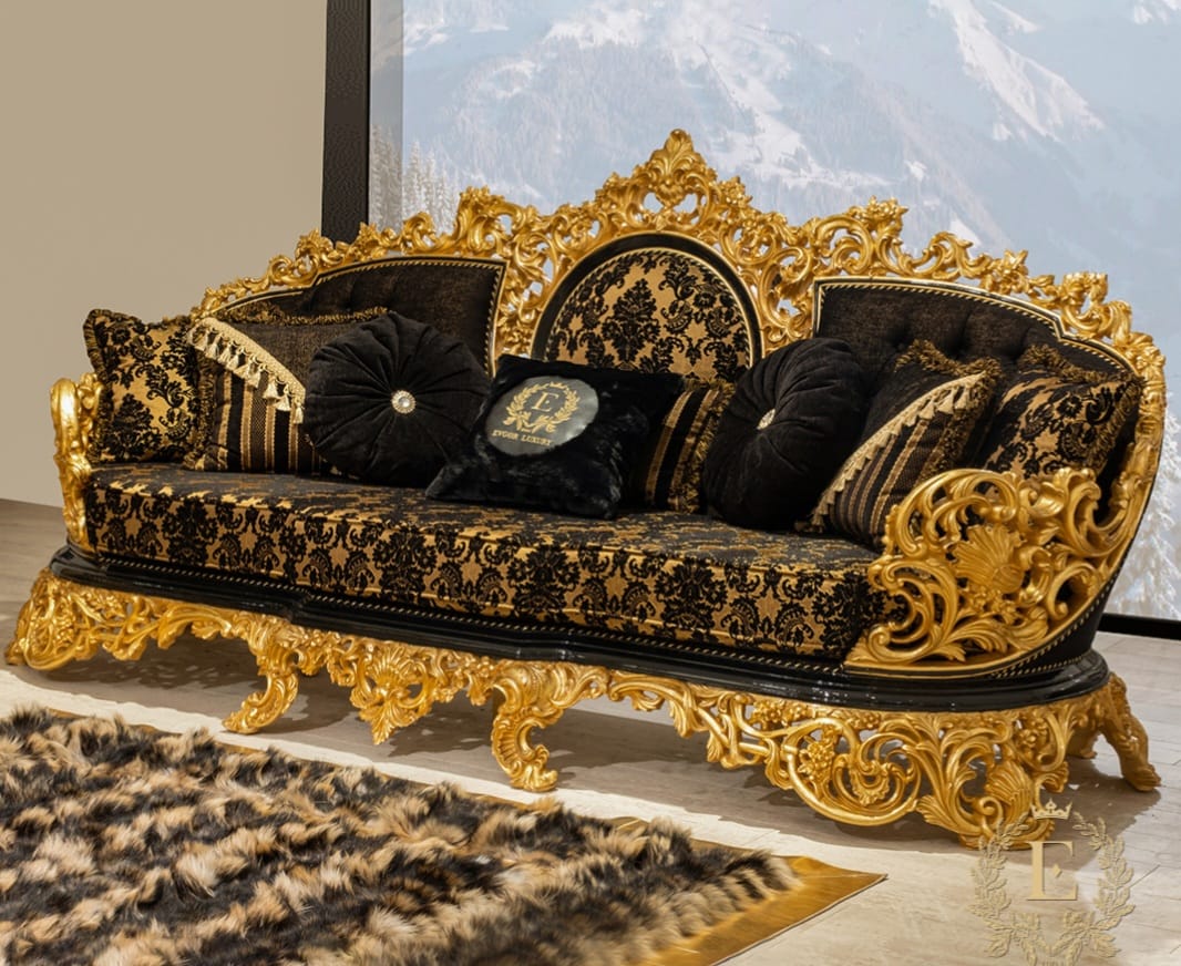 Luxury Carved Wooden Sofa Set