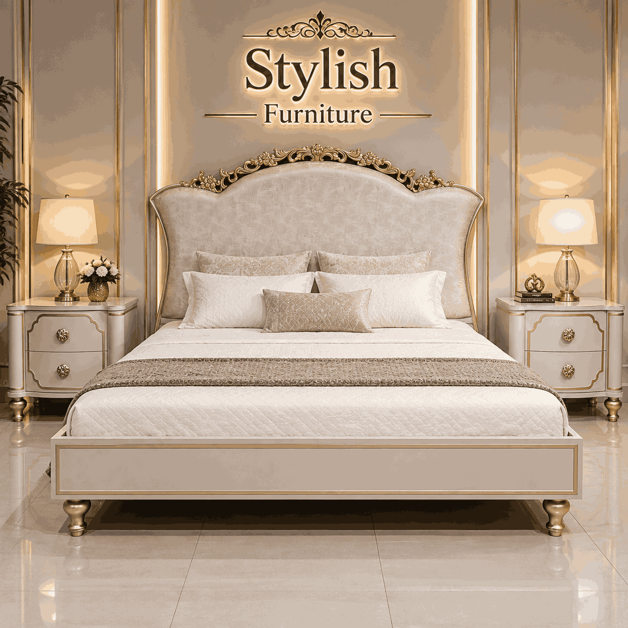 Royal Crest Wooden Bedroom Set
